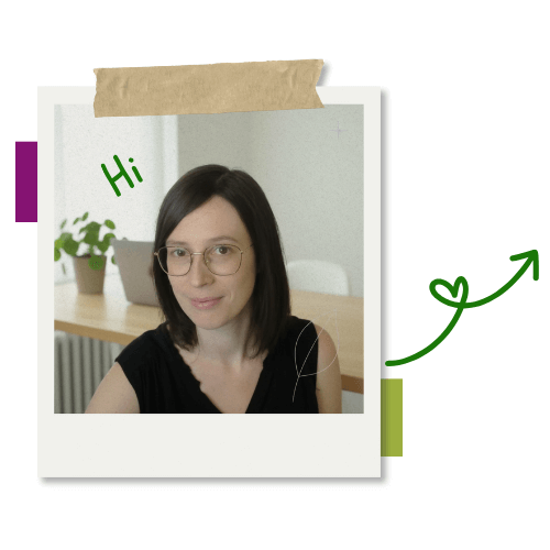 Fanny Gampp photo polaroïd avec mention "hi"